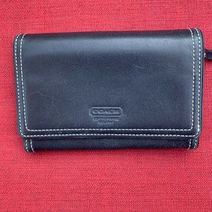 COACH Black Leather Bifold Wallet